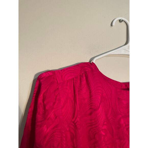 Vintage Argenti Hot Pink 100% Silk Midi Dress Size 8 - Picture 5 of 10